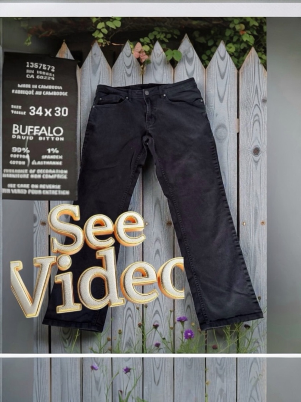💕(ANY 2/$35) BUFFALO David Bitton Black Jeans 34” (See Note)